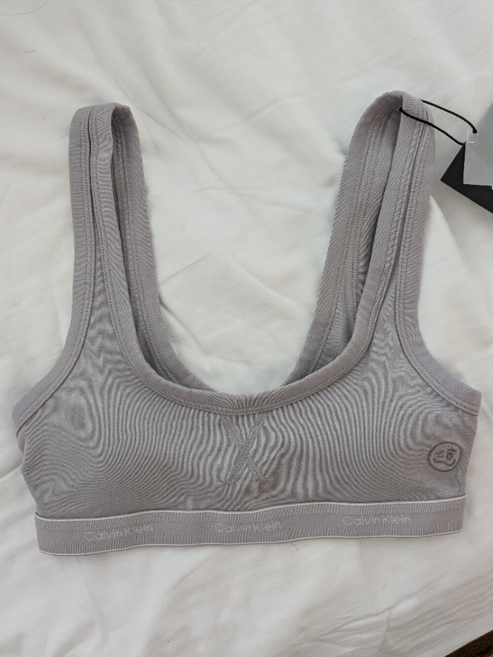 Calvin Klein Jung Kook lightly lined bra in gray